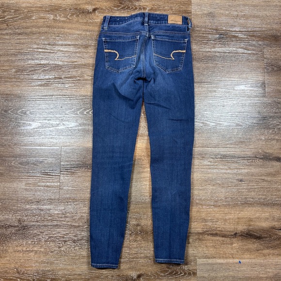 American Eagle Jeans Women's Size 0 Jeggings Dark Wash Denim Skinny Jeans - Picture 1 of 11